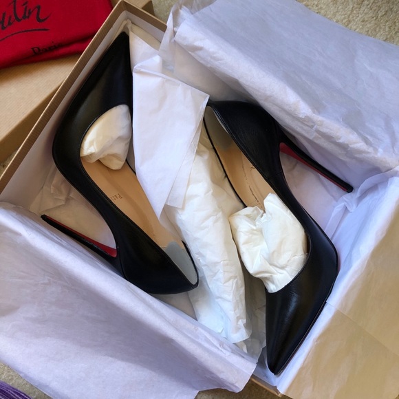 Christian Louboutin So Kate Black Leather Pumps 37 - Picture 8 of 10